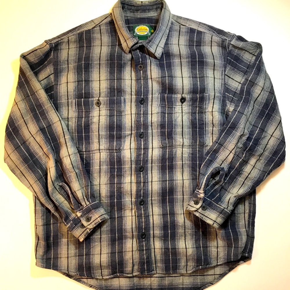 Cabelas Flannel Plaid Button Up Size Large